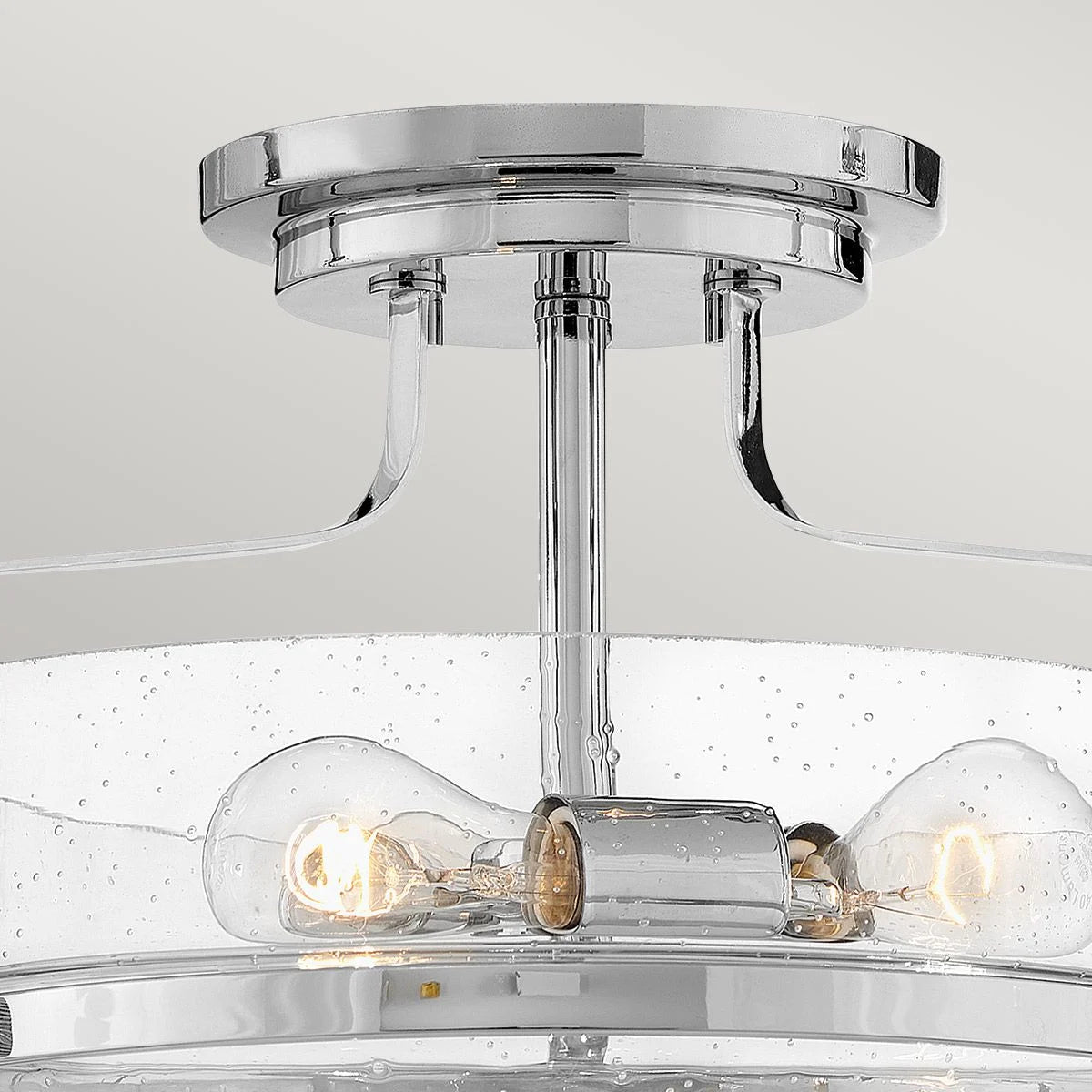 Padstow Triple Medium Semi Flush Ceiling Light - Chrome