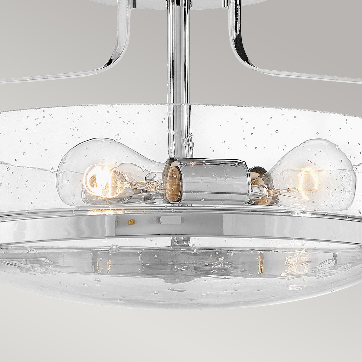 Padstow Triple Small Semi Flush Ceiling Light - Chrome