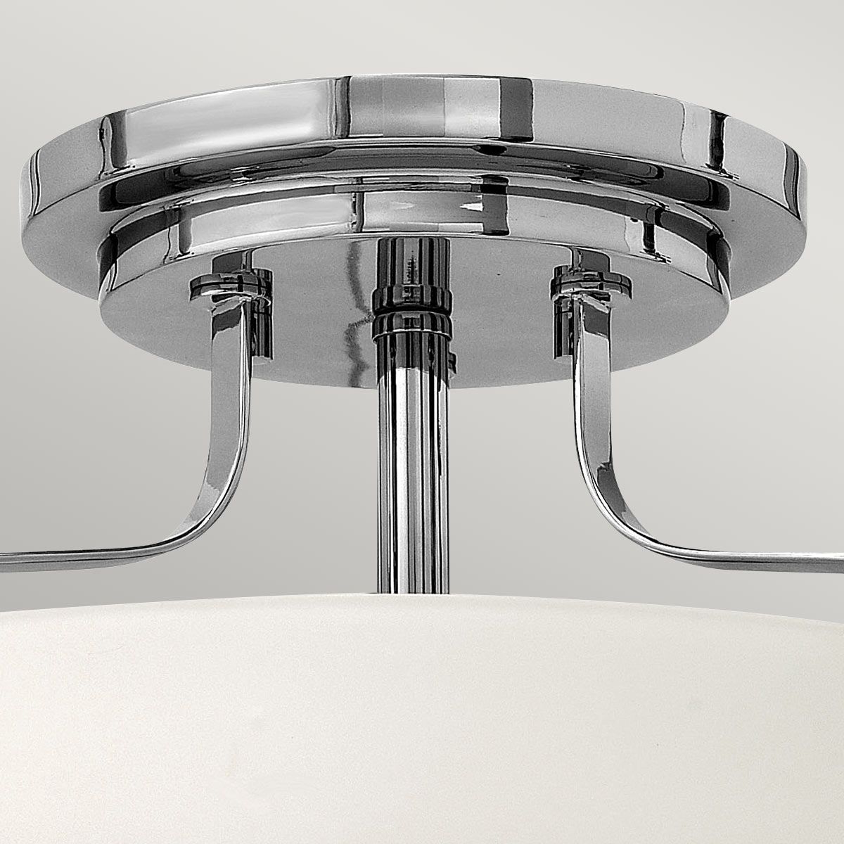 Padstow Triple Small Semi Flush Ceiling Light - Chrome