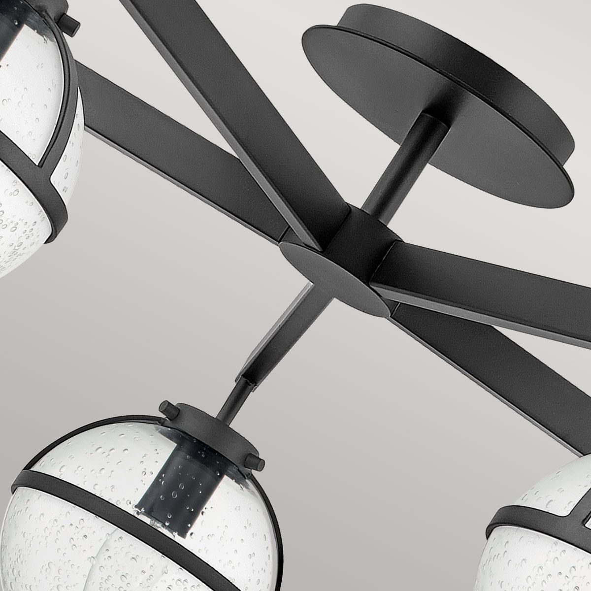 Bridport 5 Light Semi Flush Ceiling Light - Black