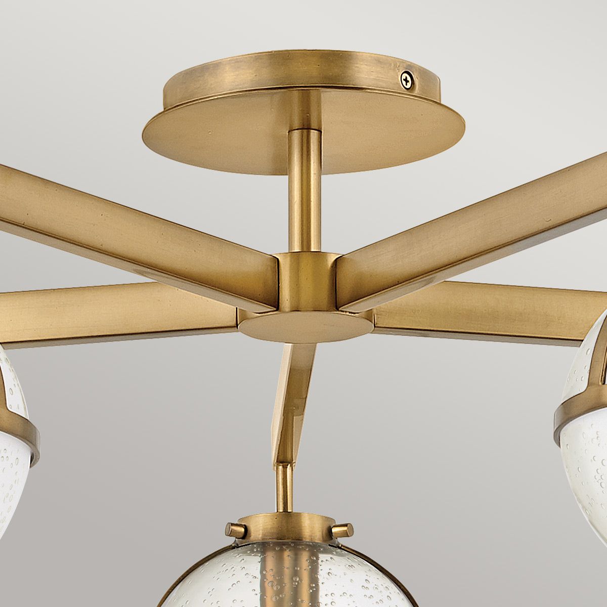 Bridport 5 Light Semi Flush Ceiling Light - Brass