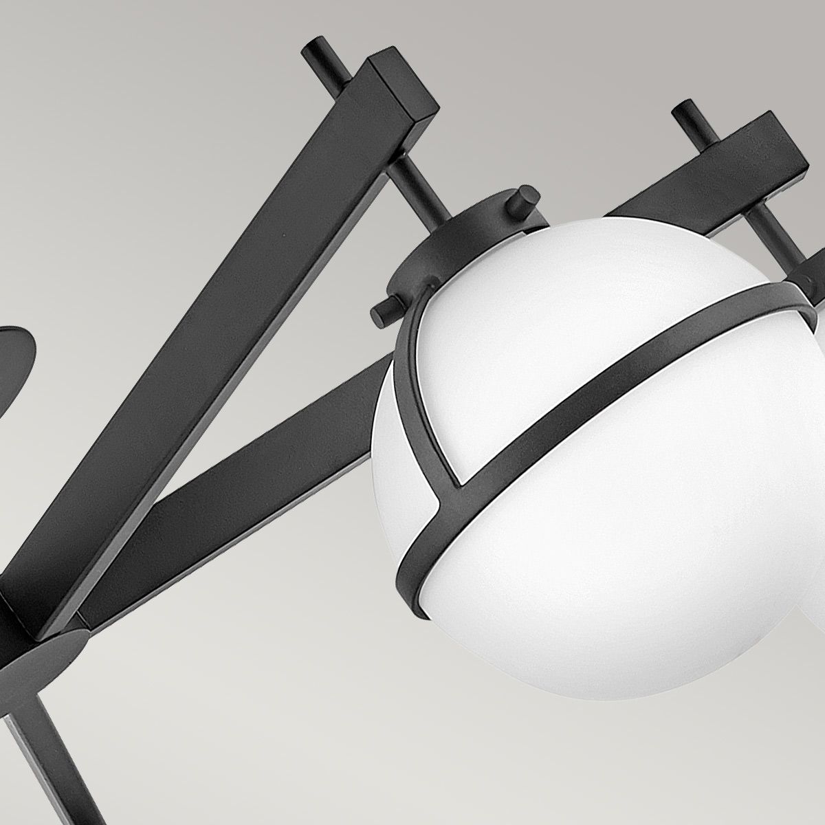 Bridport 5 Light Semi Flush Ceiling Light - Black