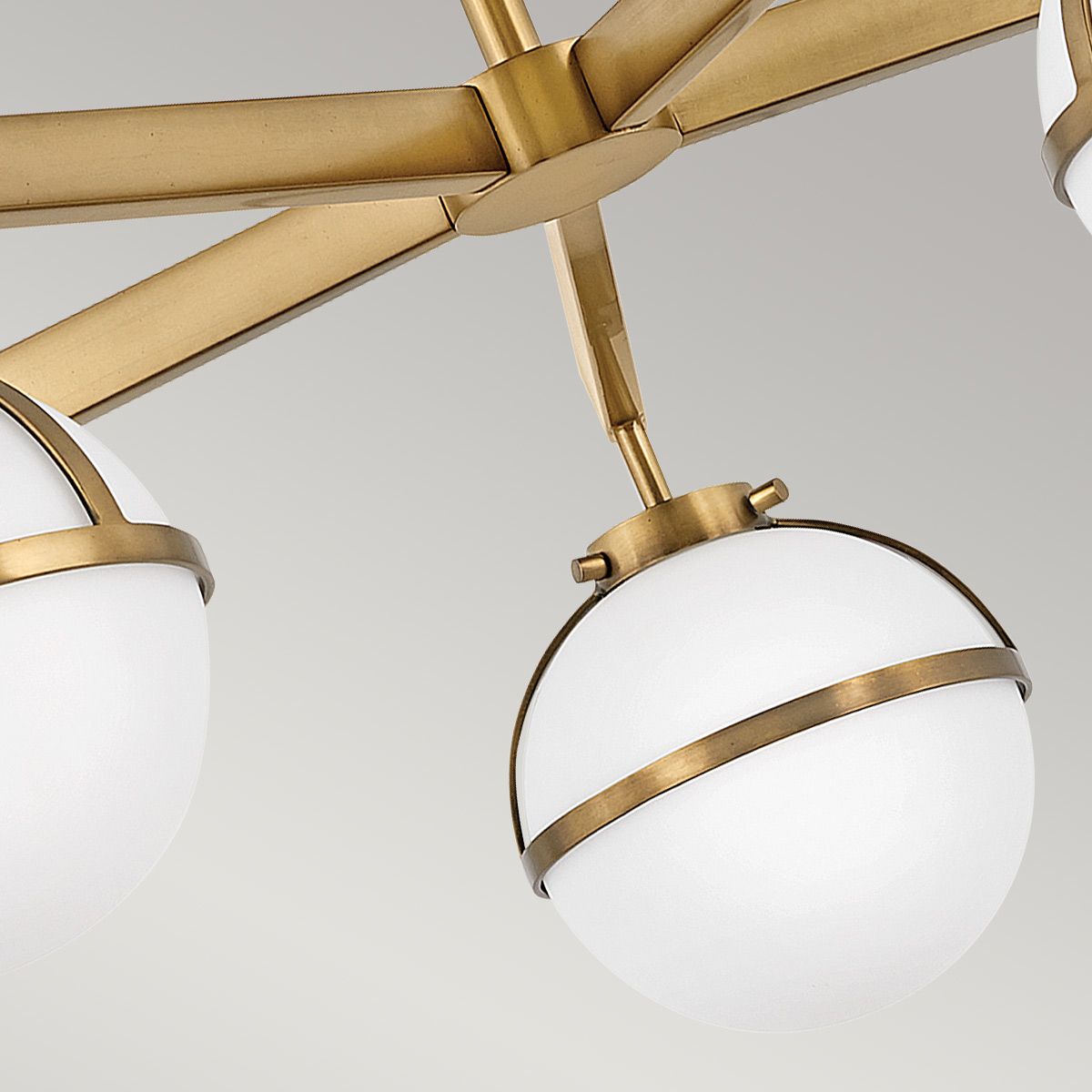 Bridport 5 Light Semi Flush Ceiling Light - Brass
