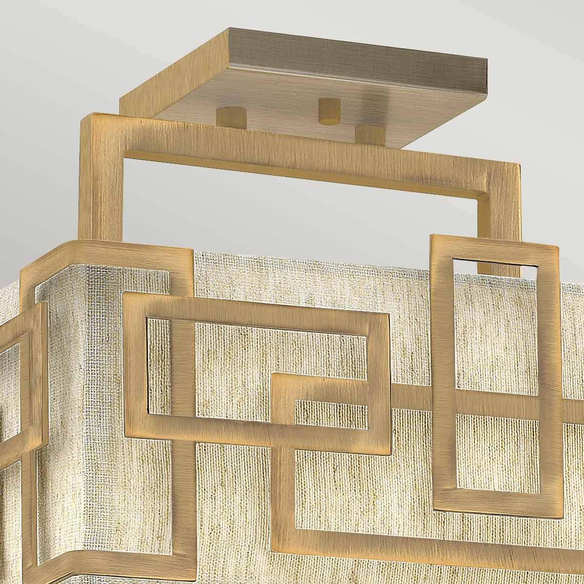 Davos Triple Semi Flush Ceiling Light - Bronze