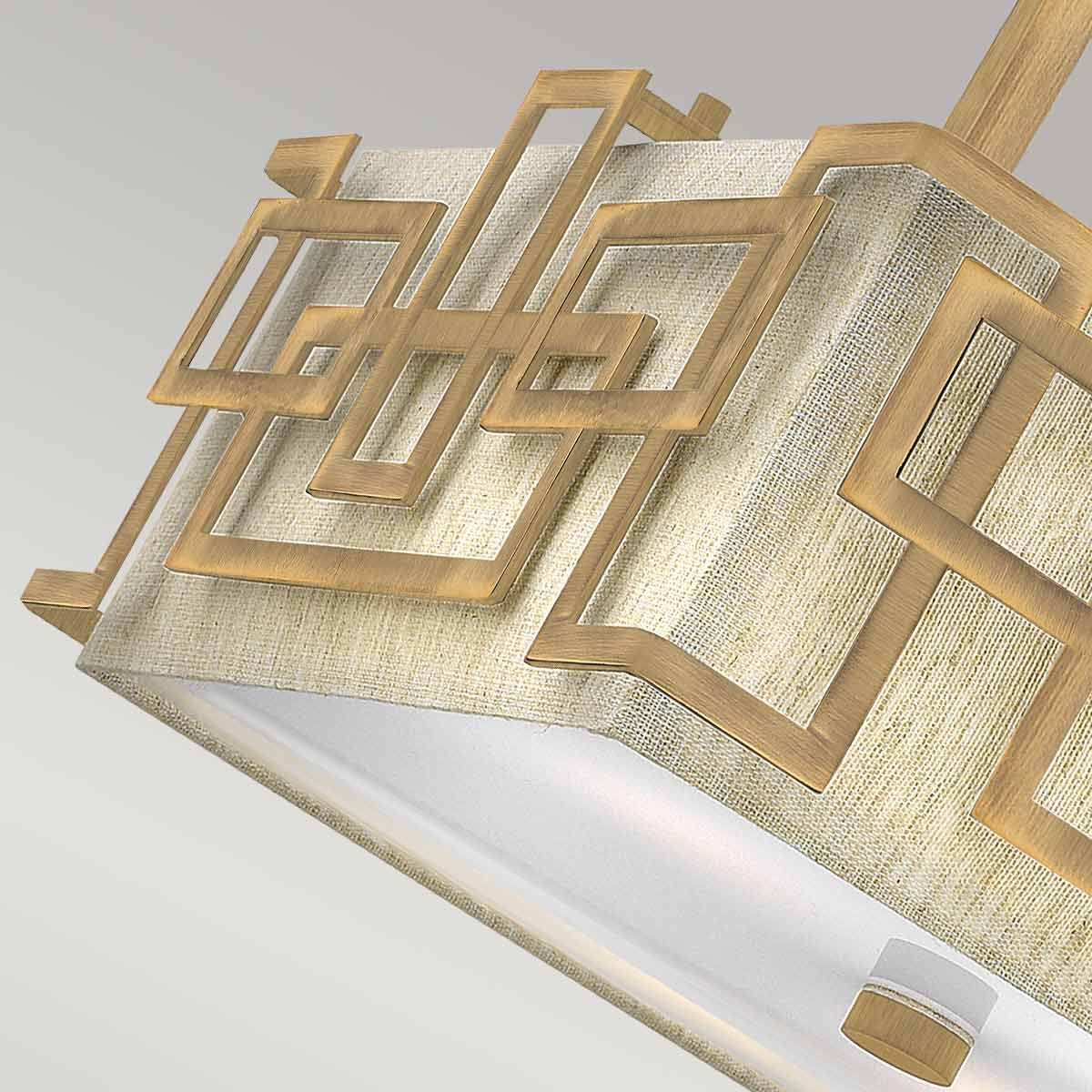 Davos Triple Semi Flush Ceiling Light - Bronze