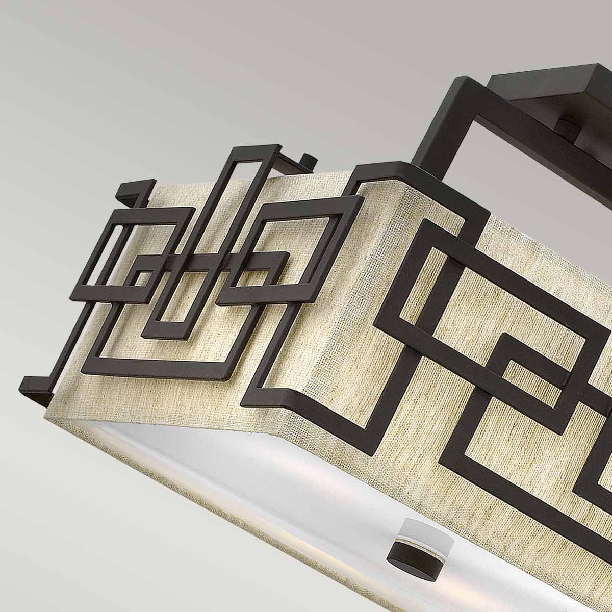 Davos Triple Semi Flush Ceiling Light - Bronze