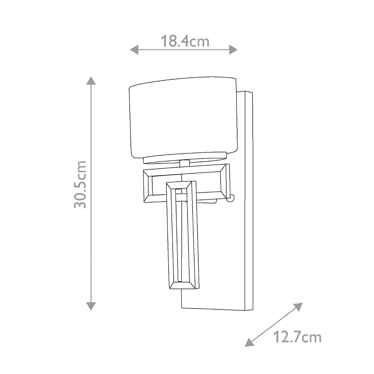 Davos Single Wall Light - Chrome