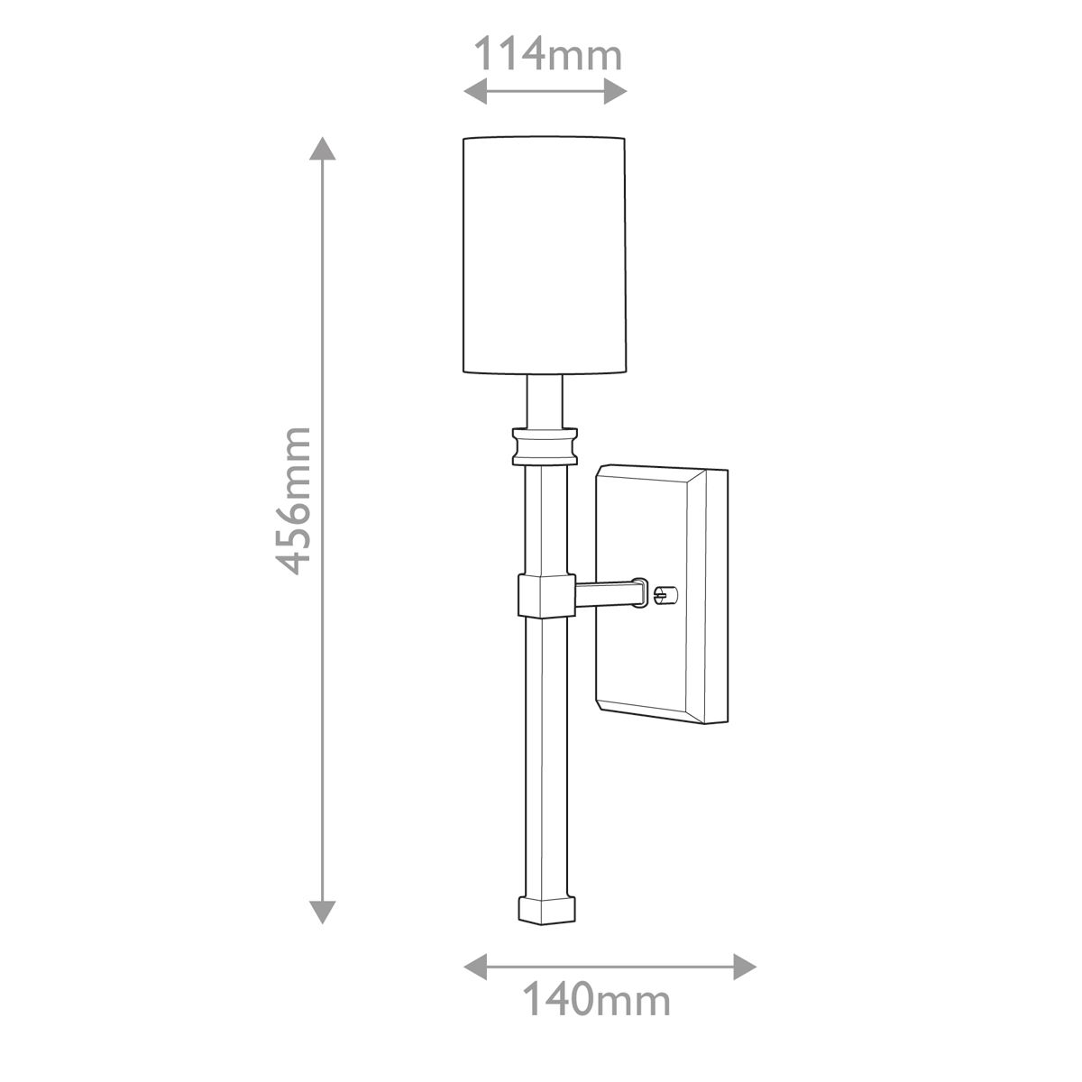 Eloise Single Wall Light - Brass