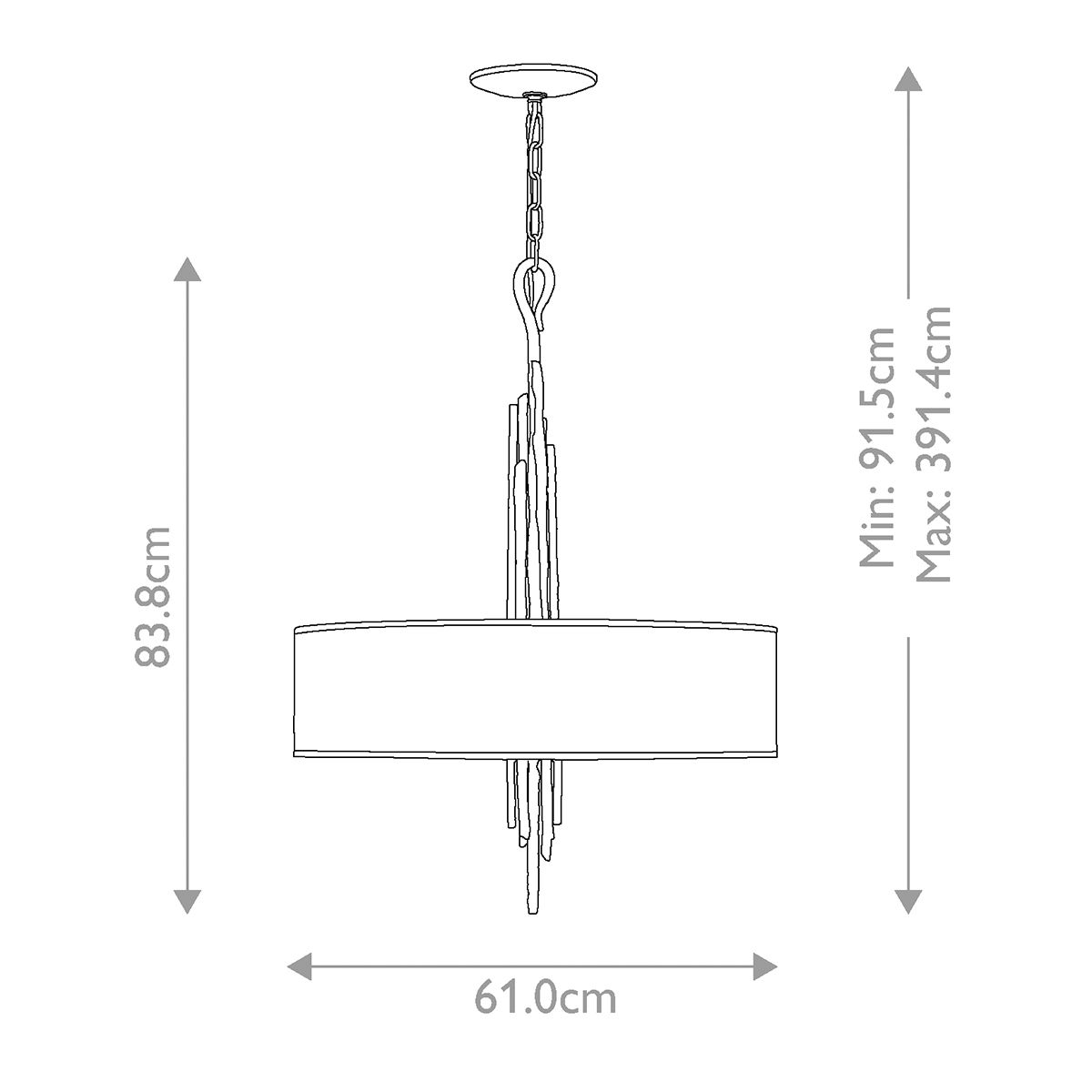 Spyre 6 Light Pendant Light - Bronze