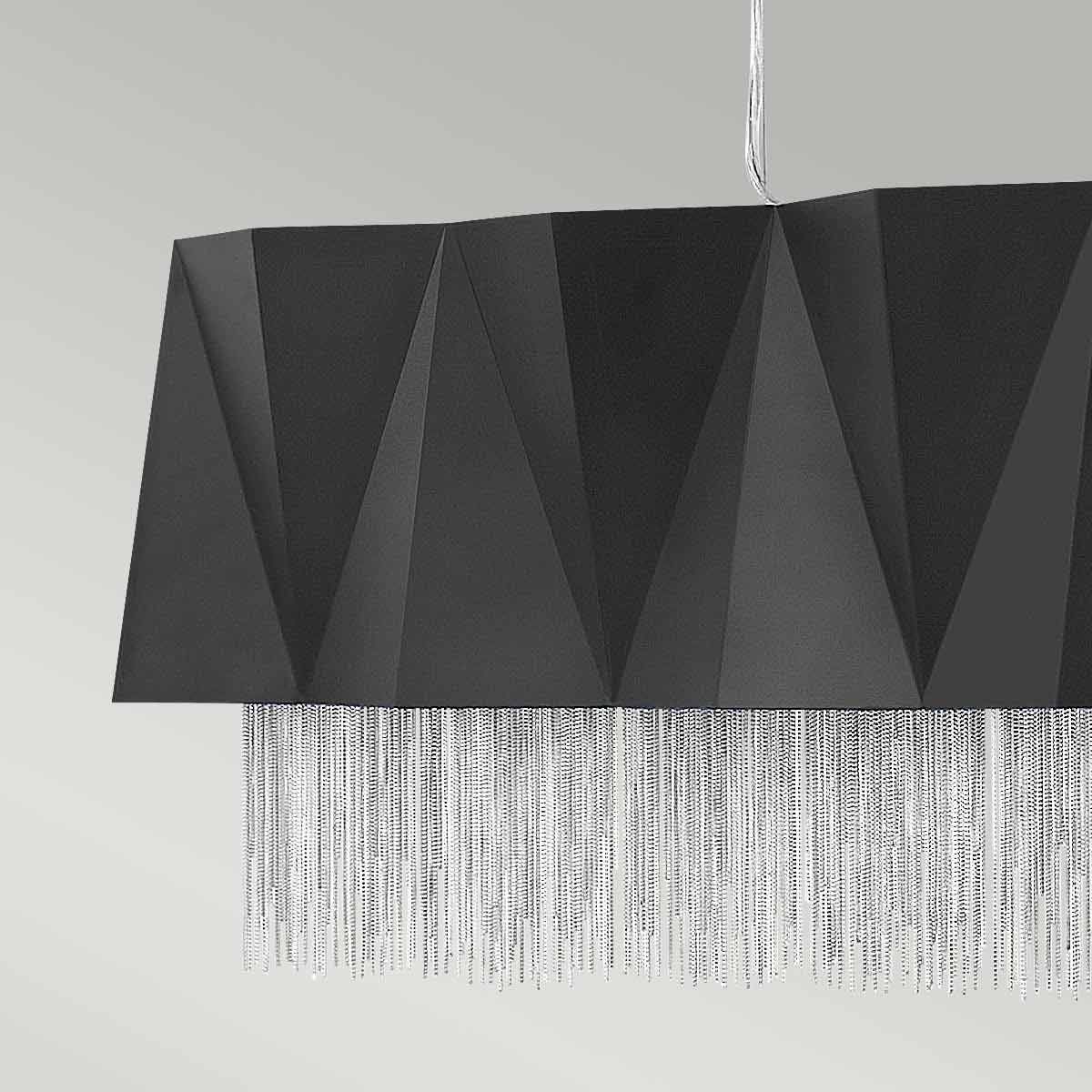 Sirena - Zuma 6 Light Pendant Light - Black & Silver