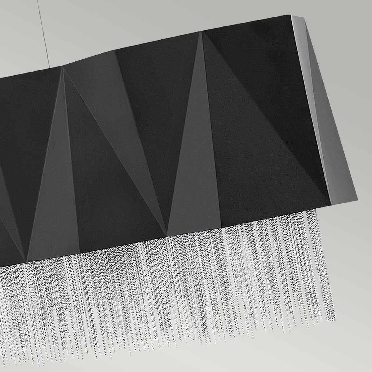 Sirena - Zuma 6 Light Pendant Light - Black & Silver