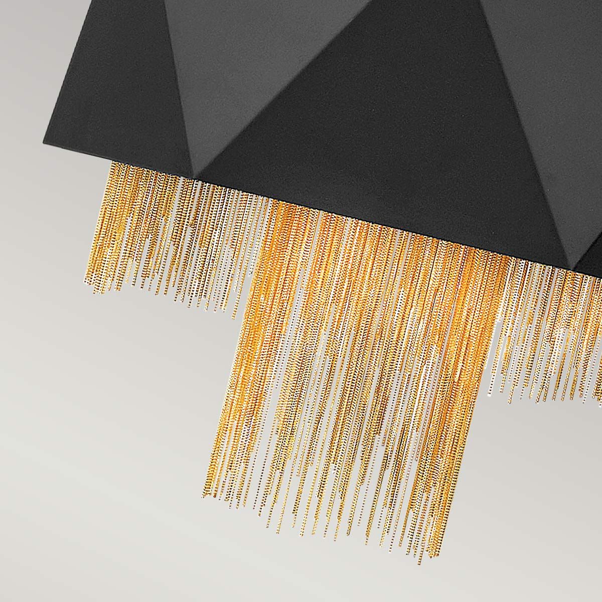 Sirena - Zuma 6 Light Pendant Light - Black & Gold