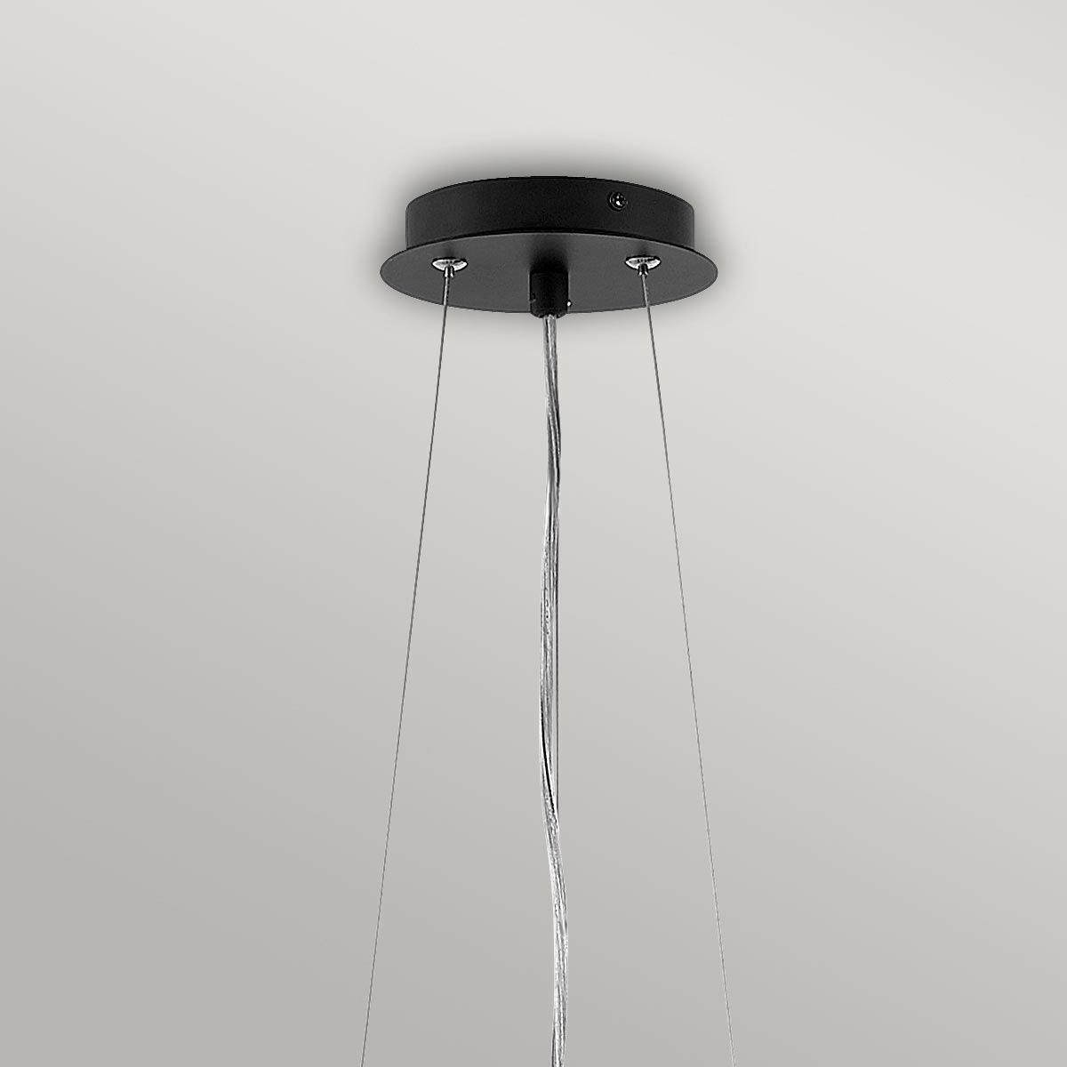 Sirena - Zuma 6 Light Pendant Light - Black & Silver