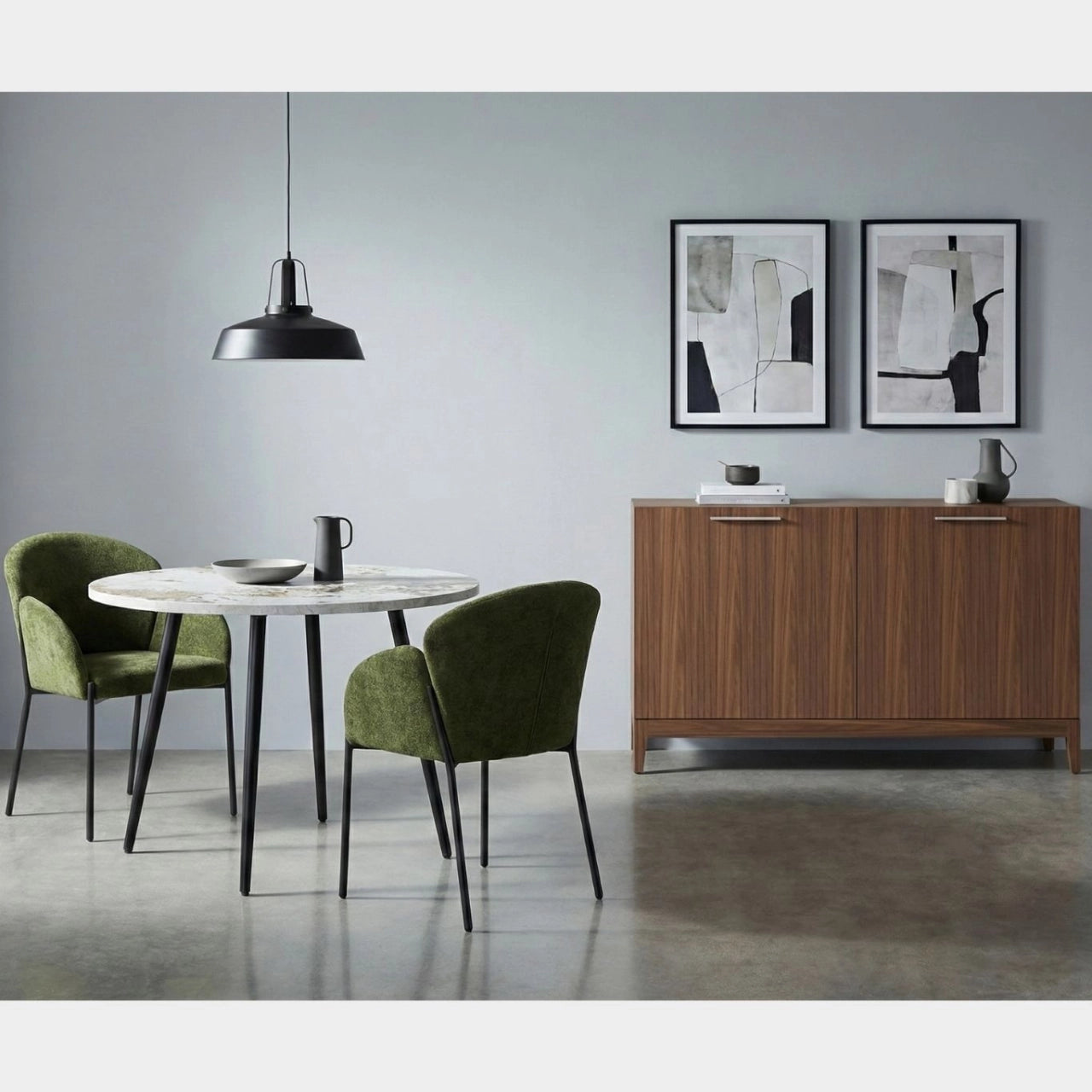 Peony Wenge Black Oak Wood Sideboard