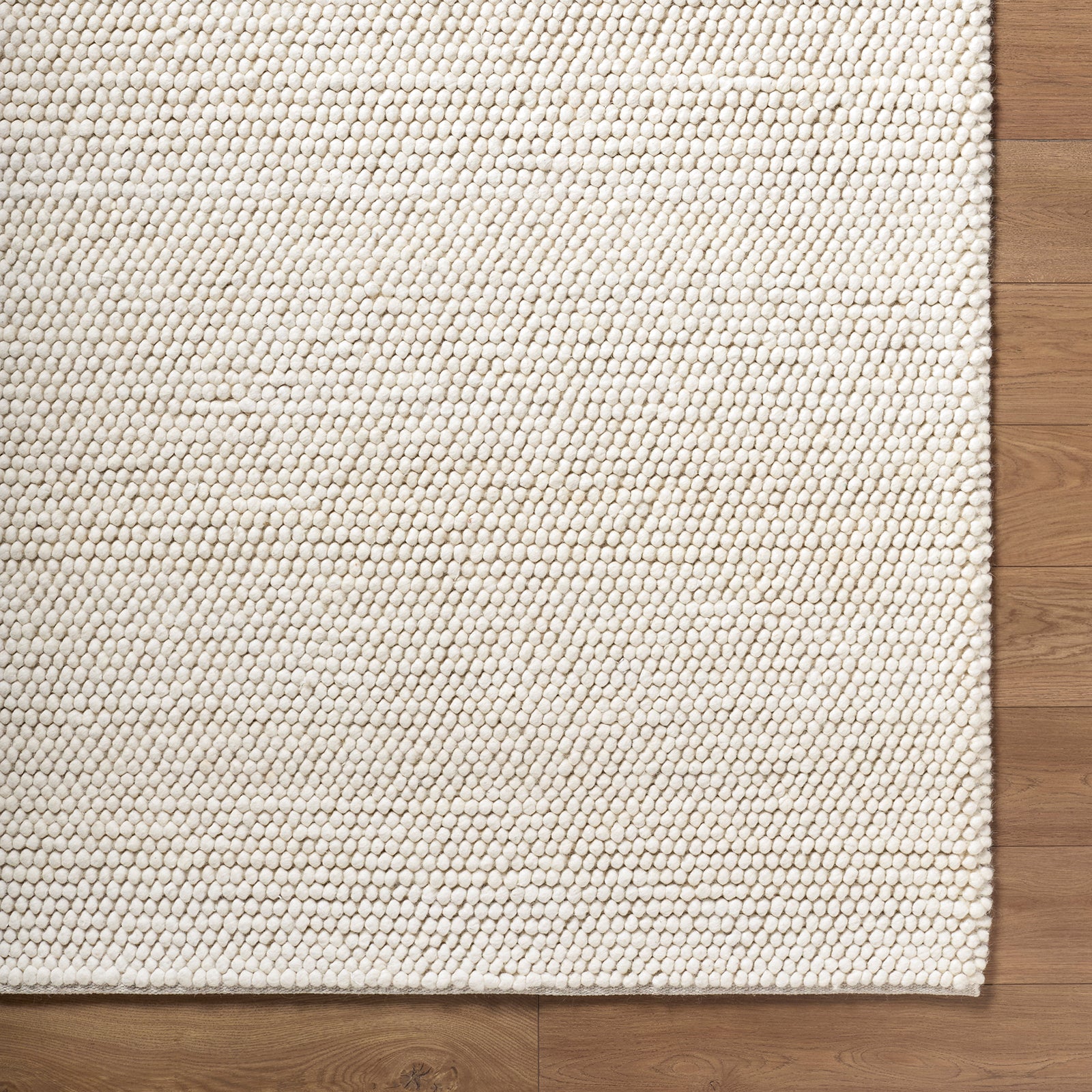 Hazar Global Wool Global Ivory & Cream Polyester Rug 153x219cm - colour swatch