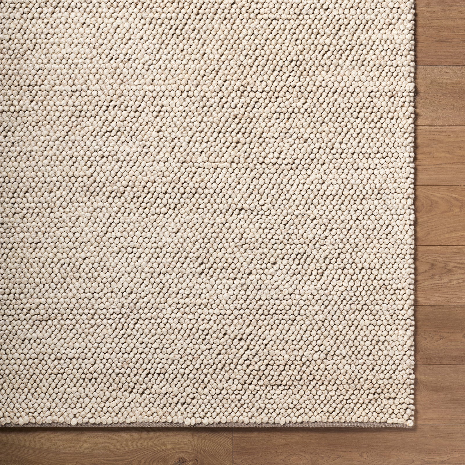 Hazar Global Wool Global Beige & Ivory Polyester Rug 183x275cm - colour swatch