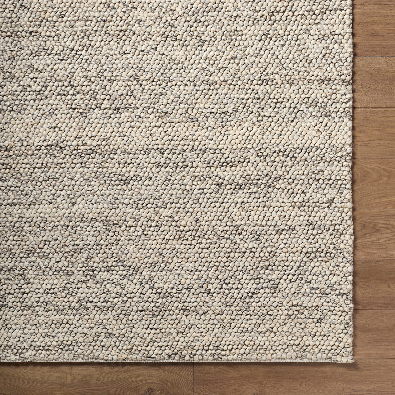 Hazar Global Wool Global Taupe & Charcoal Polyester Rug 153x219cm - colour swatch