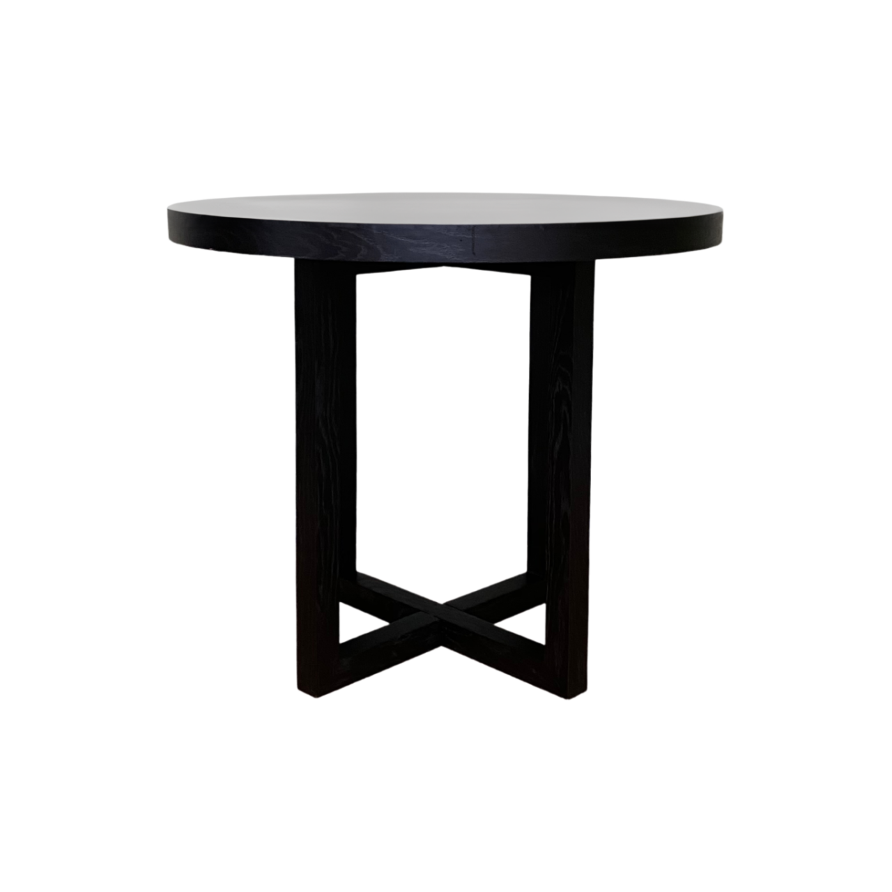 Iris Wenge Black Oak Wood Round Dining Table