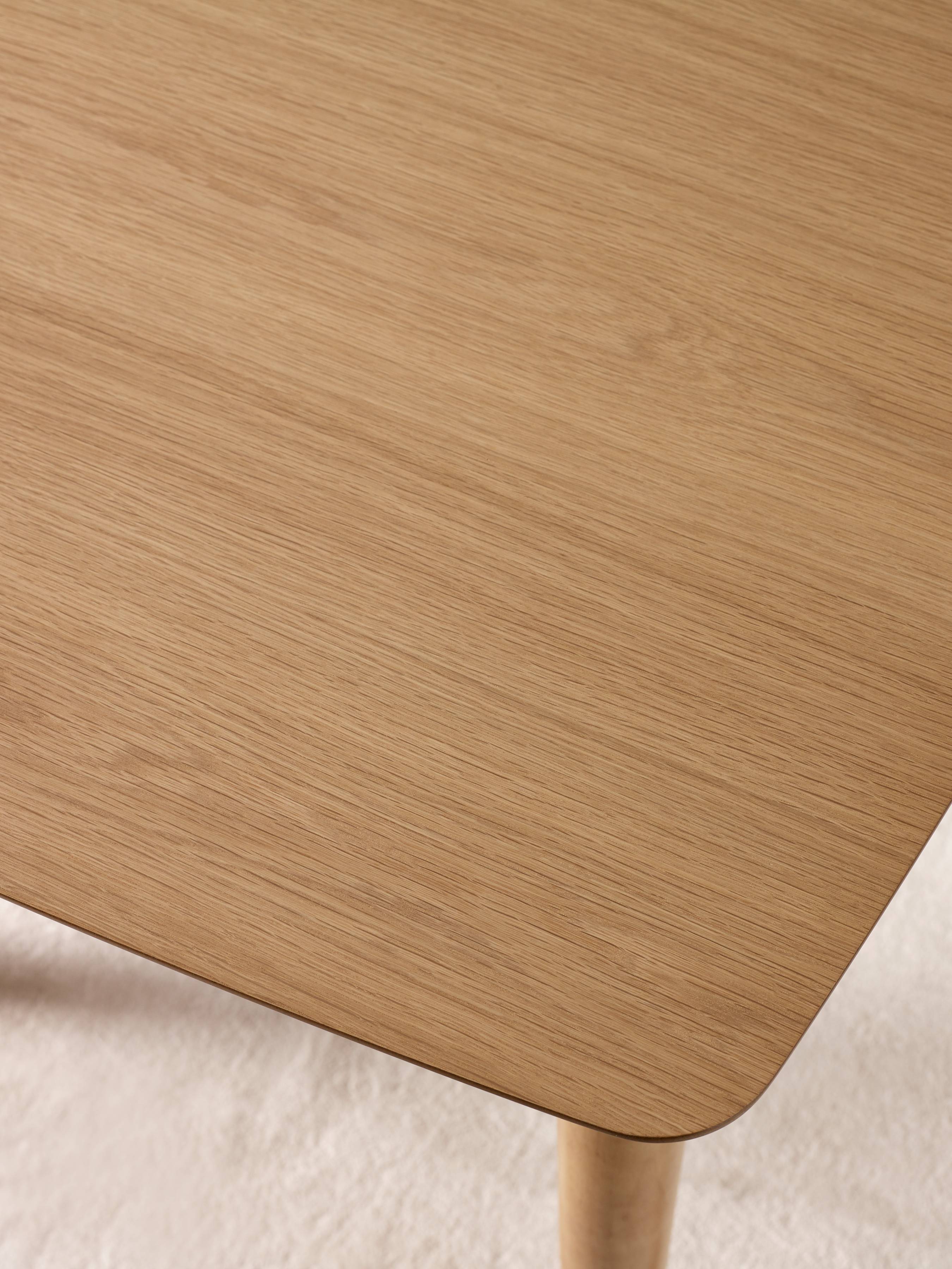 Livingston Natural Oak Wood Extending Dining Table | 4-6 Seater