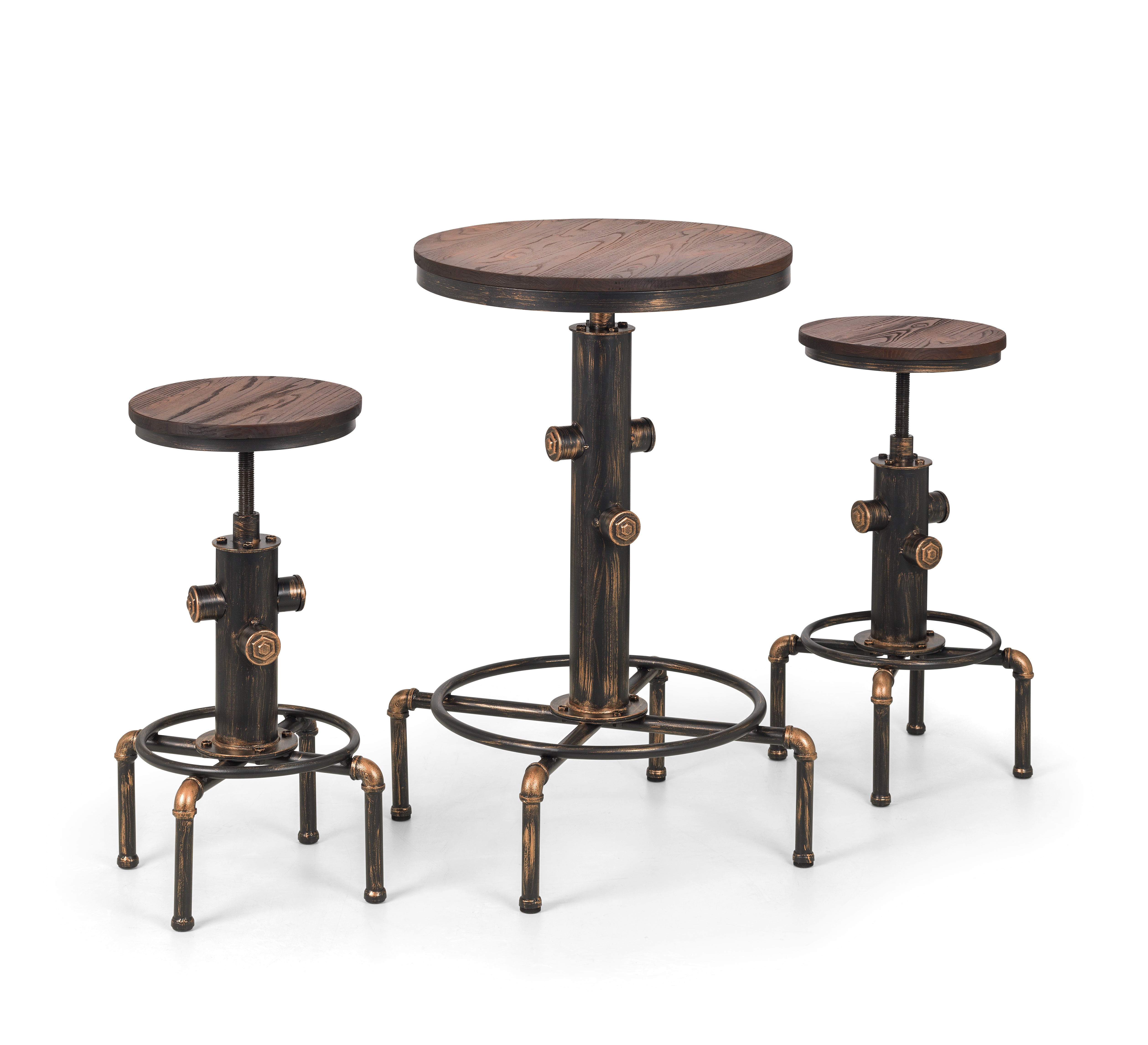 Glenville Pipework Bar Stool