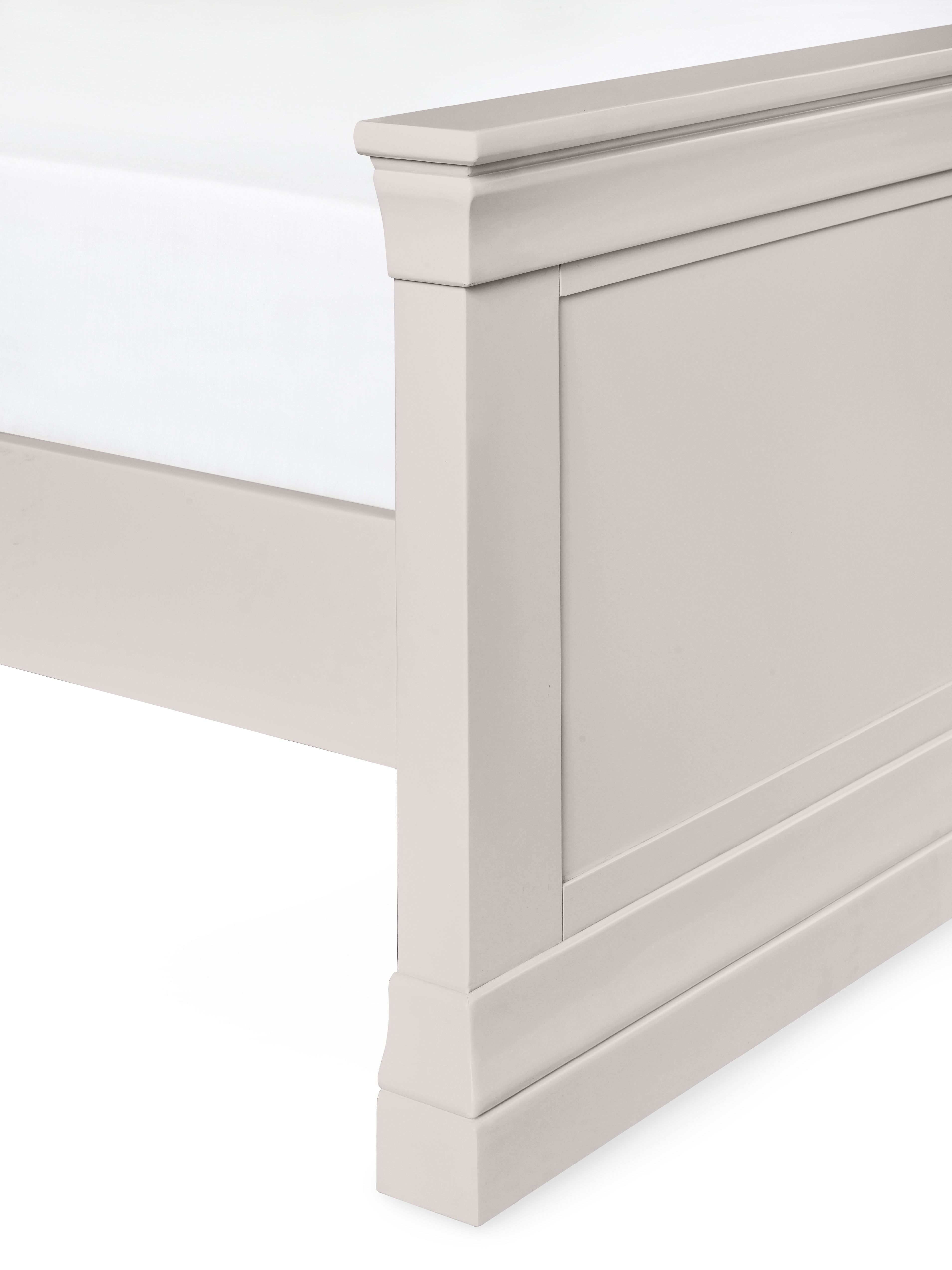 Fidel Light Grey Wood Double Bed