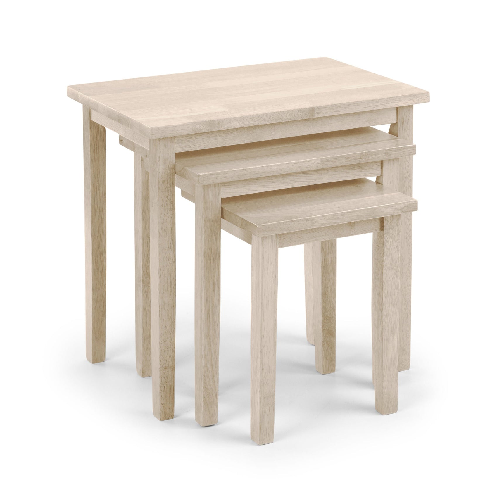 Milo Whitewash Wood Nest of Tables