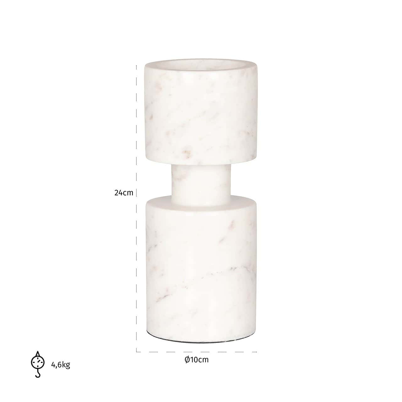 Candle holder Melle big (White)