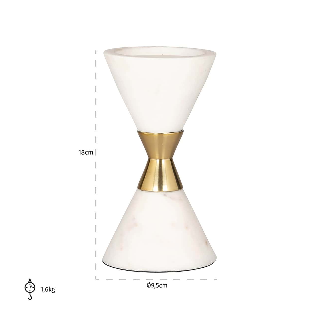 Candle holder Jurre (White)