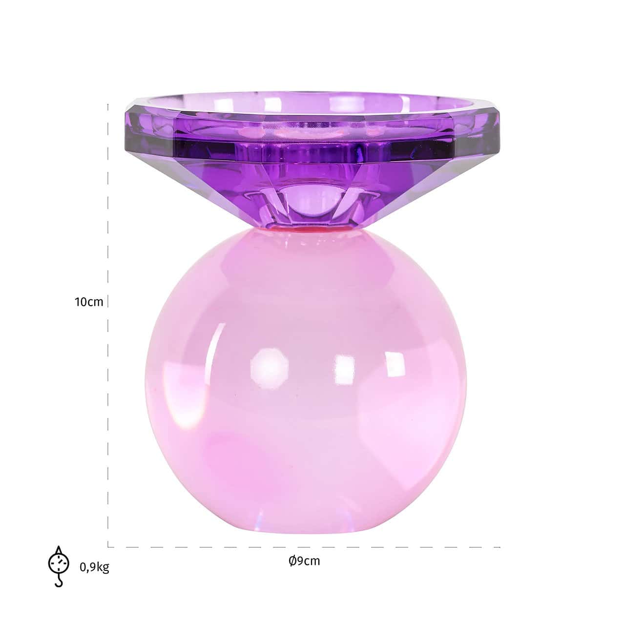 Candle holder Una (Pink)