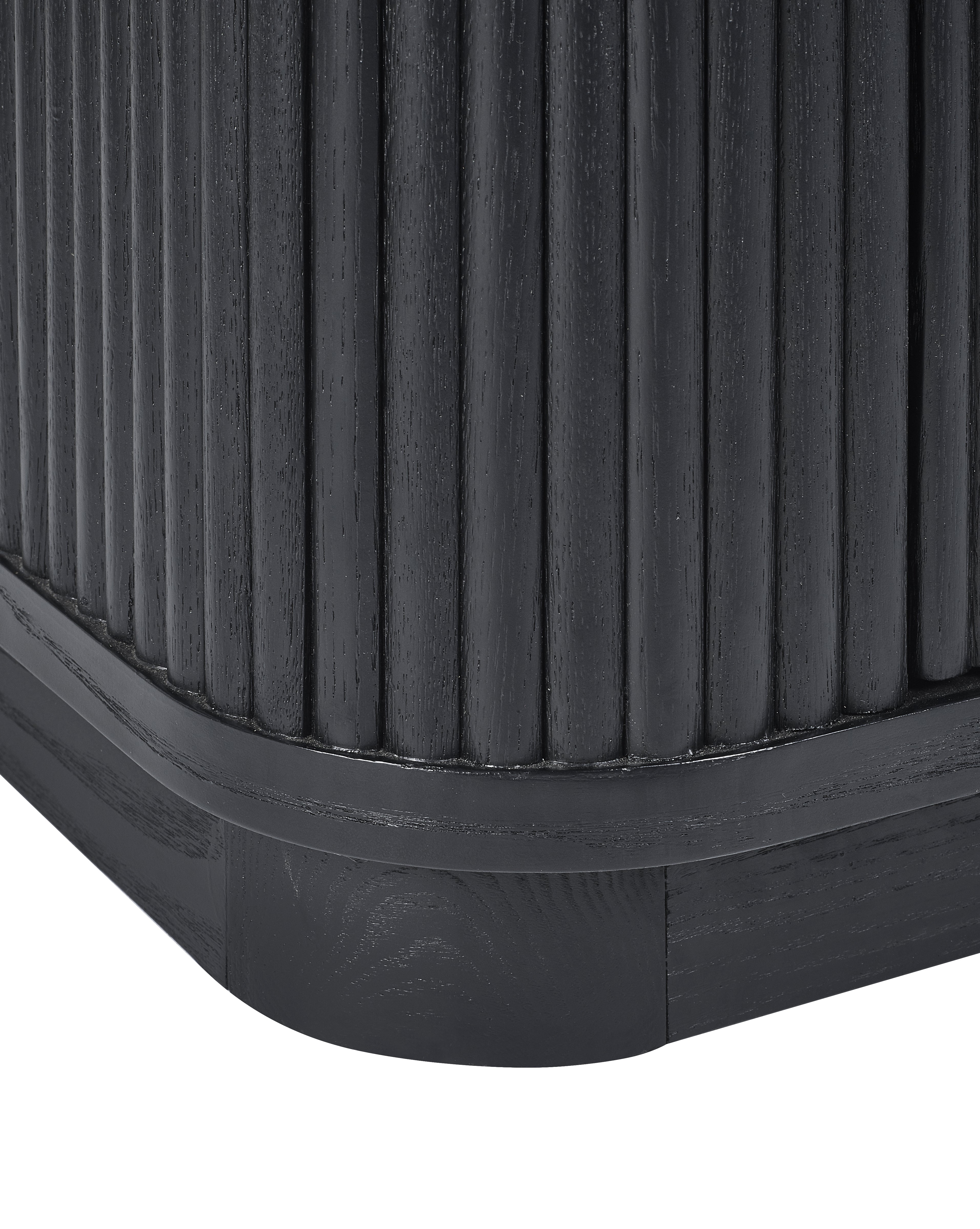 Como Reeded Black Wood Sideboard