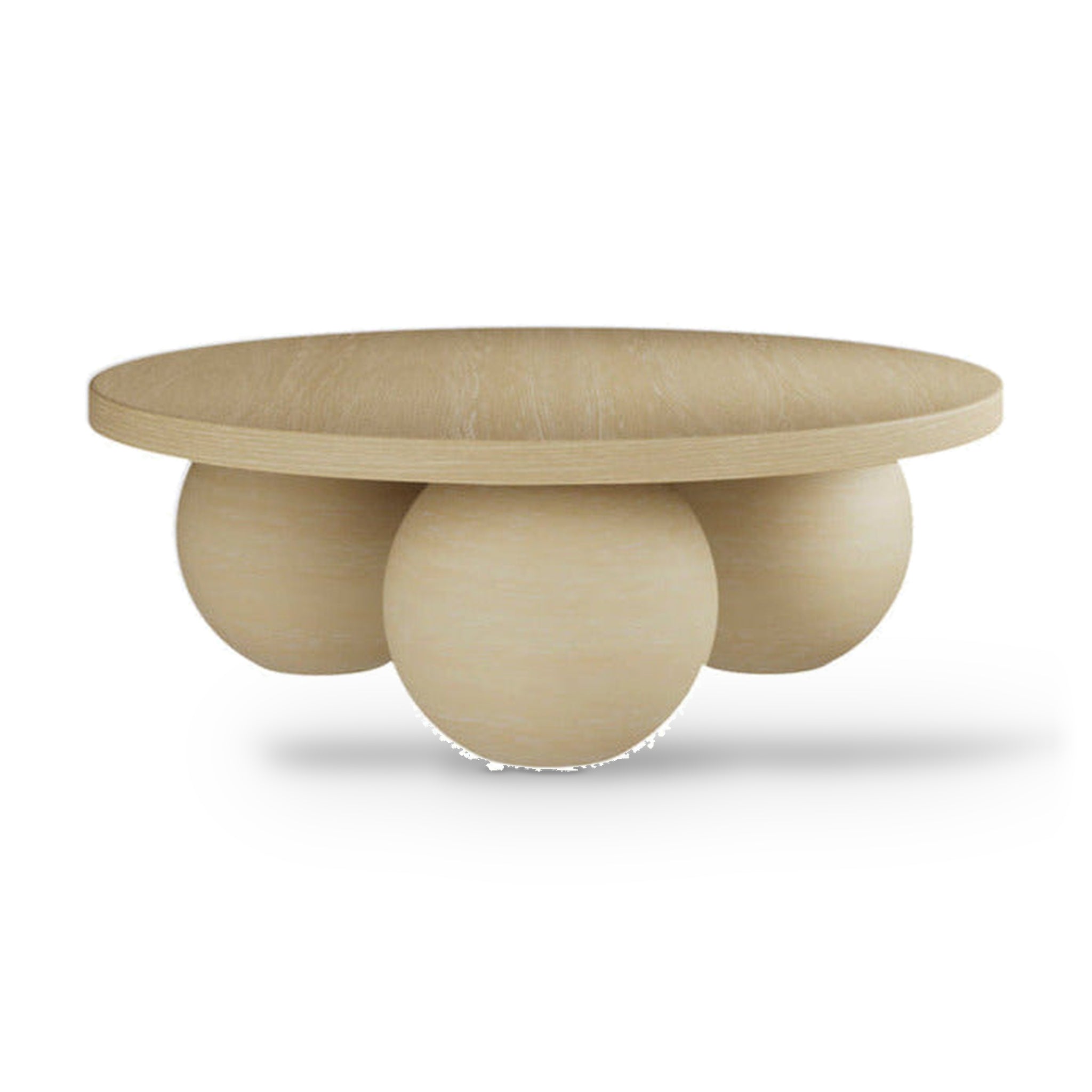 Kenji Calico Natural Wood Round Coffee Table