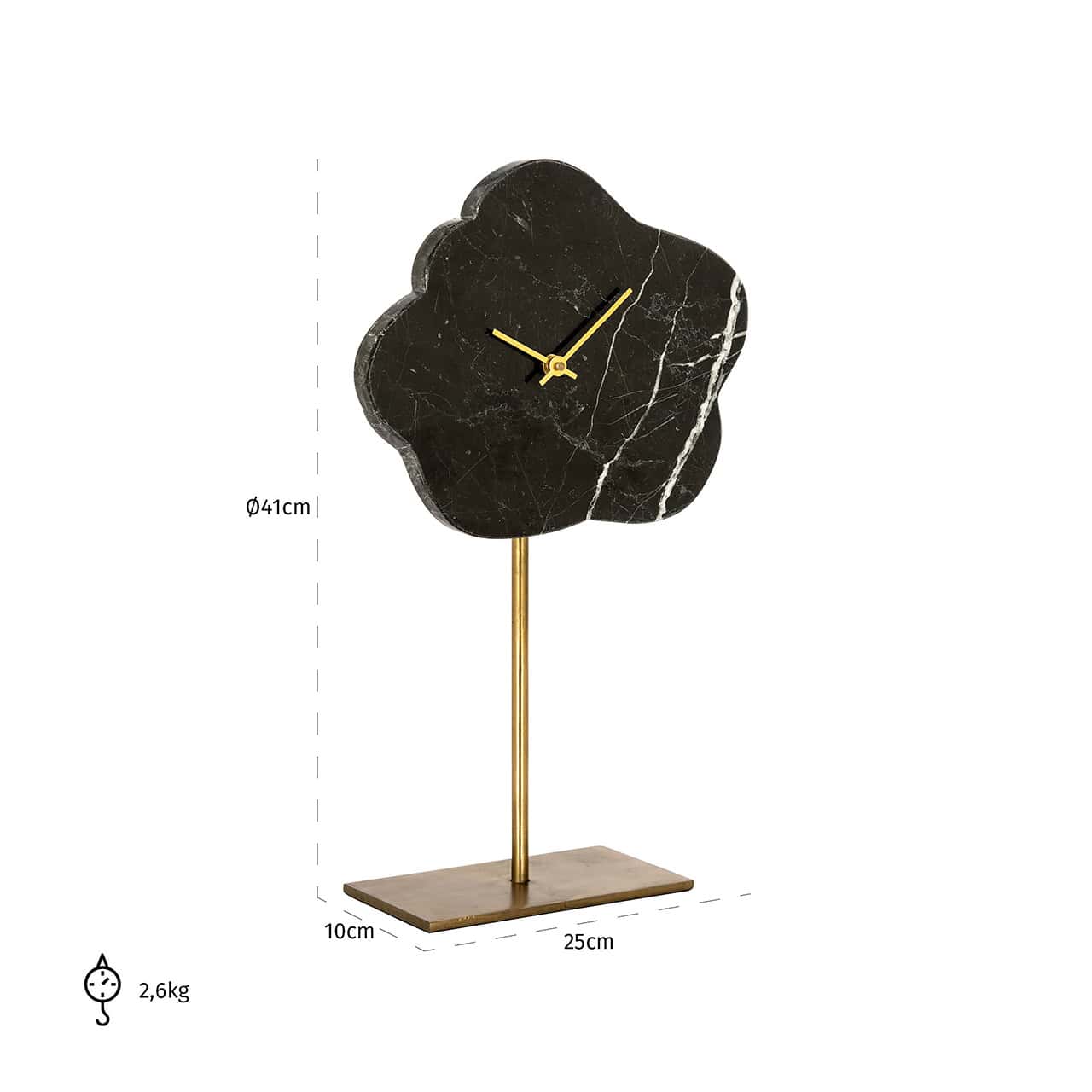 Clock Bram on standard (Black/gold)