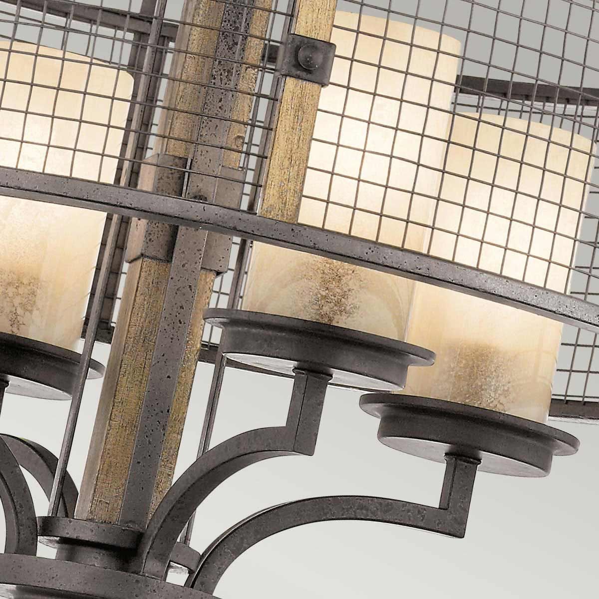 Hailey Iron Mesh 4 Light Chandelier