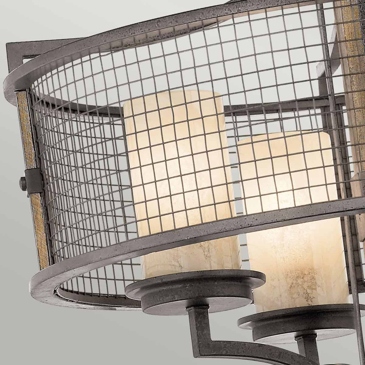 Hailey Iron Mesh 4 Light Chandelier