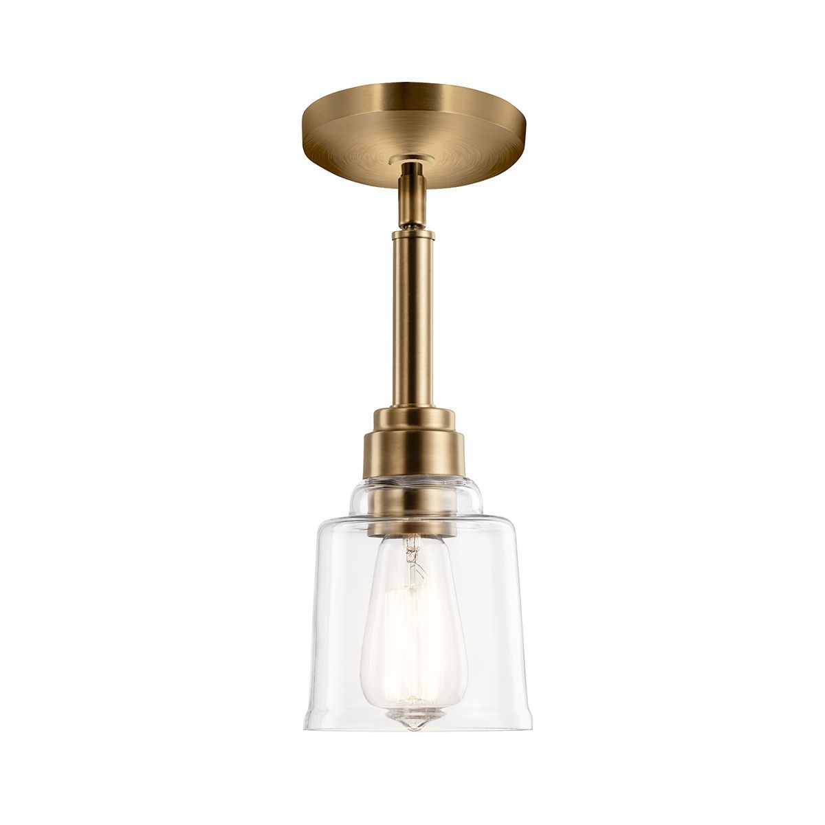 Elara Single Pendant Light - Brass
