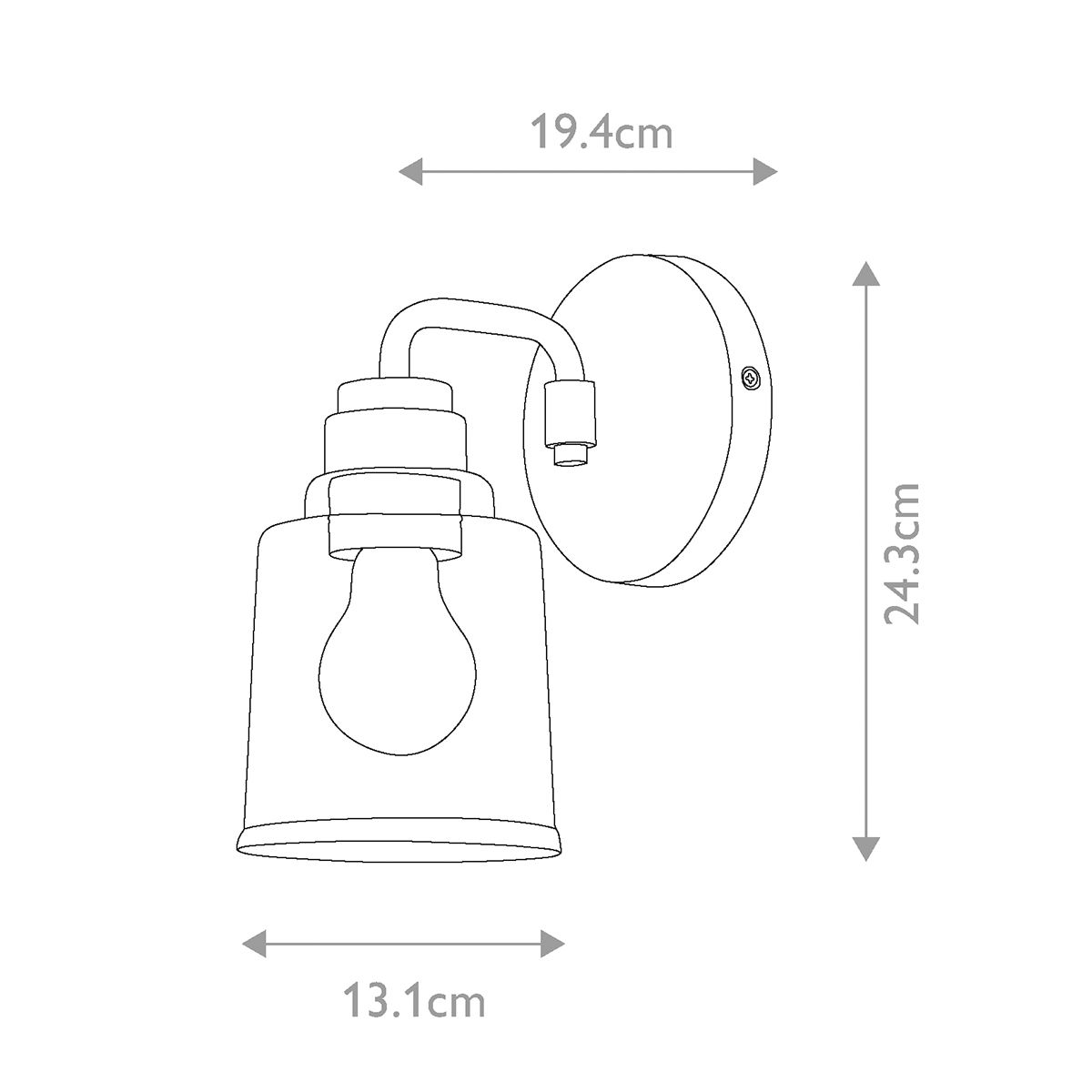 Elara Single Wall Light - Brass
