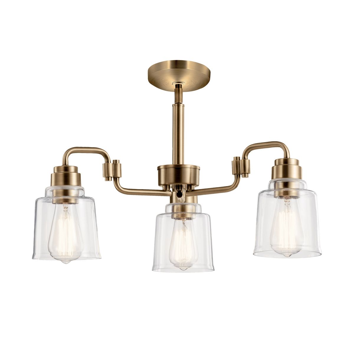 Elara Triple Chandelier - Brass