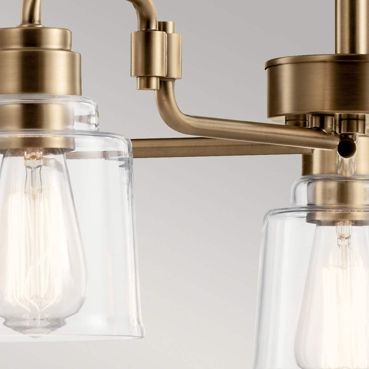 Elara 5 Light Chandelier - Brass