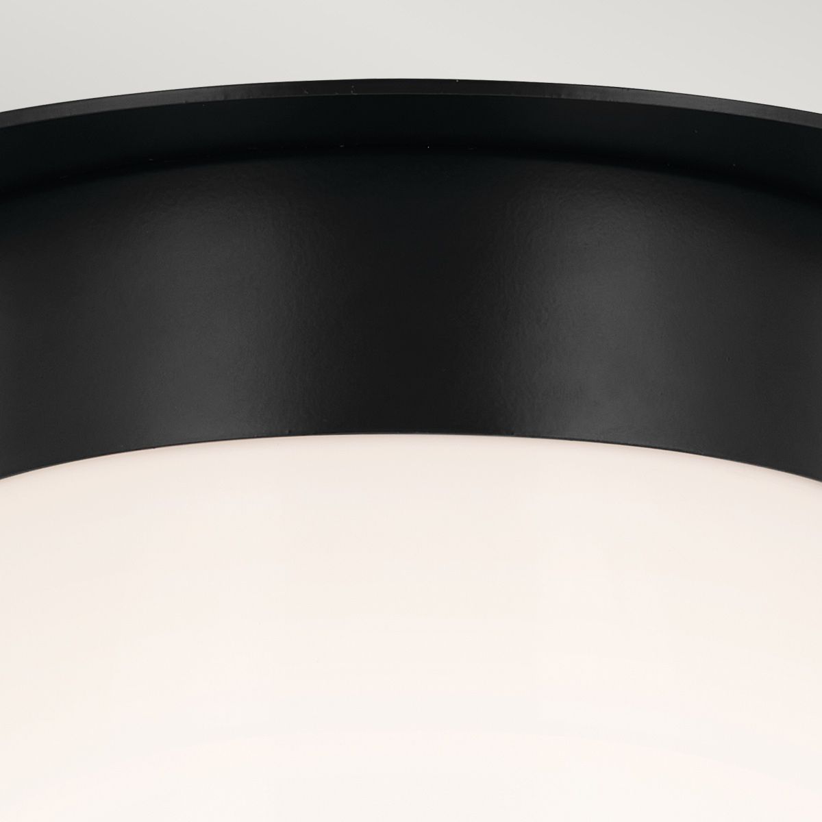 Roma Flush Ceiling Light Single Ceiling Light - Black