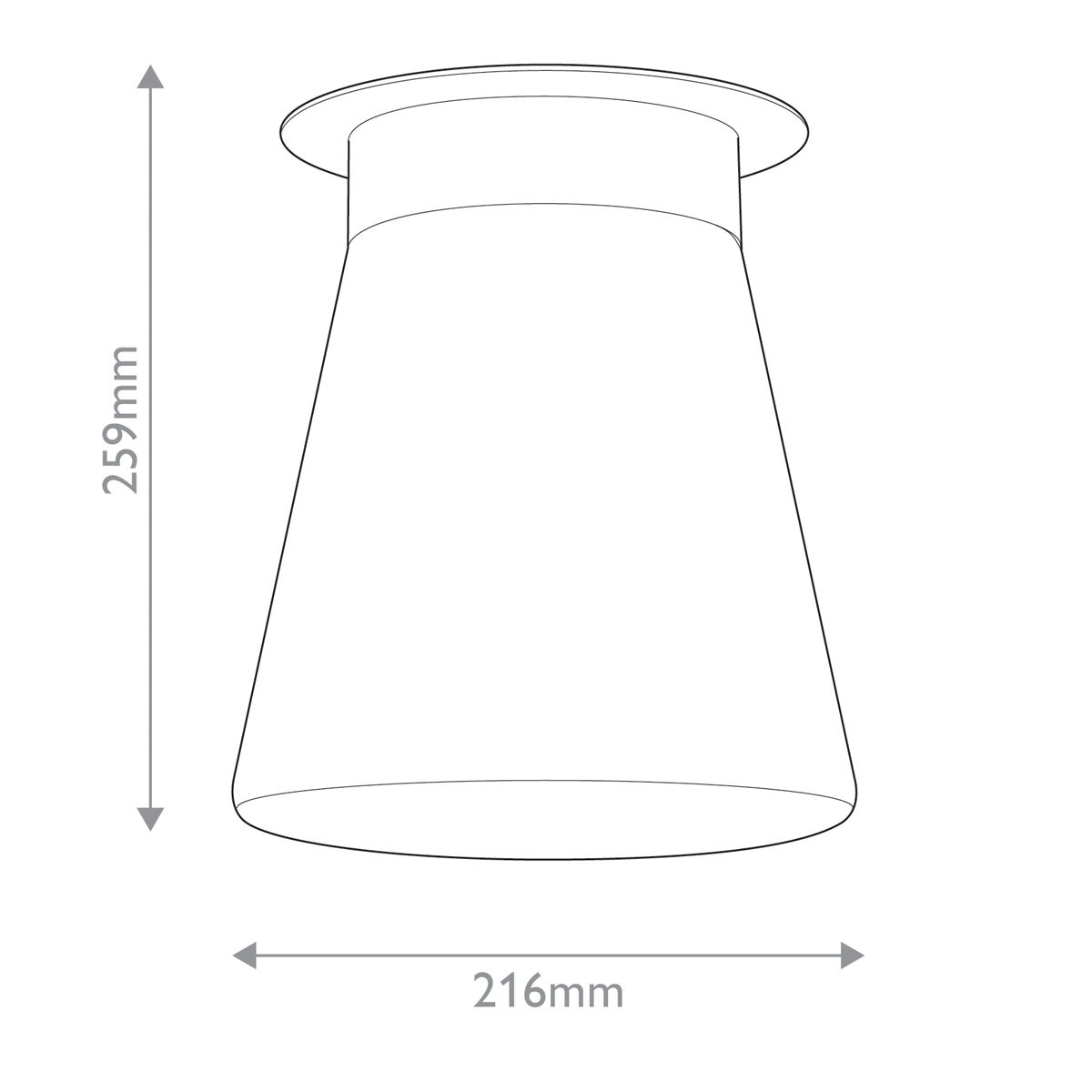 Roma Flush Ceiling Light Single Ceiling Light - Bronze