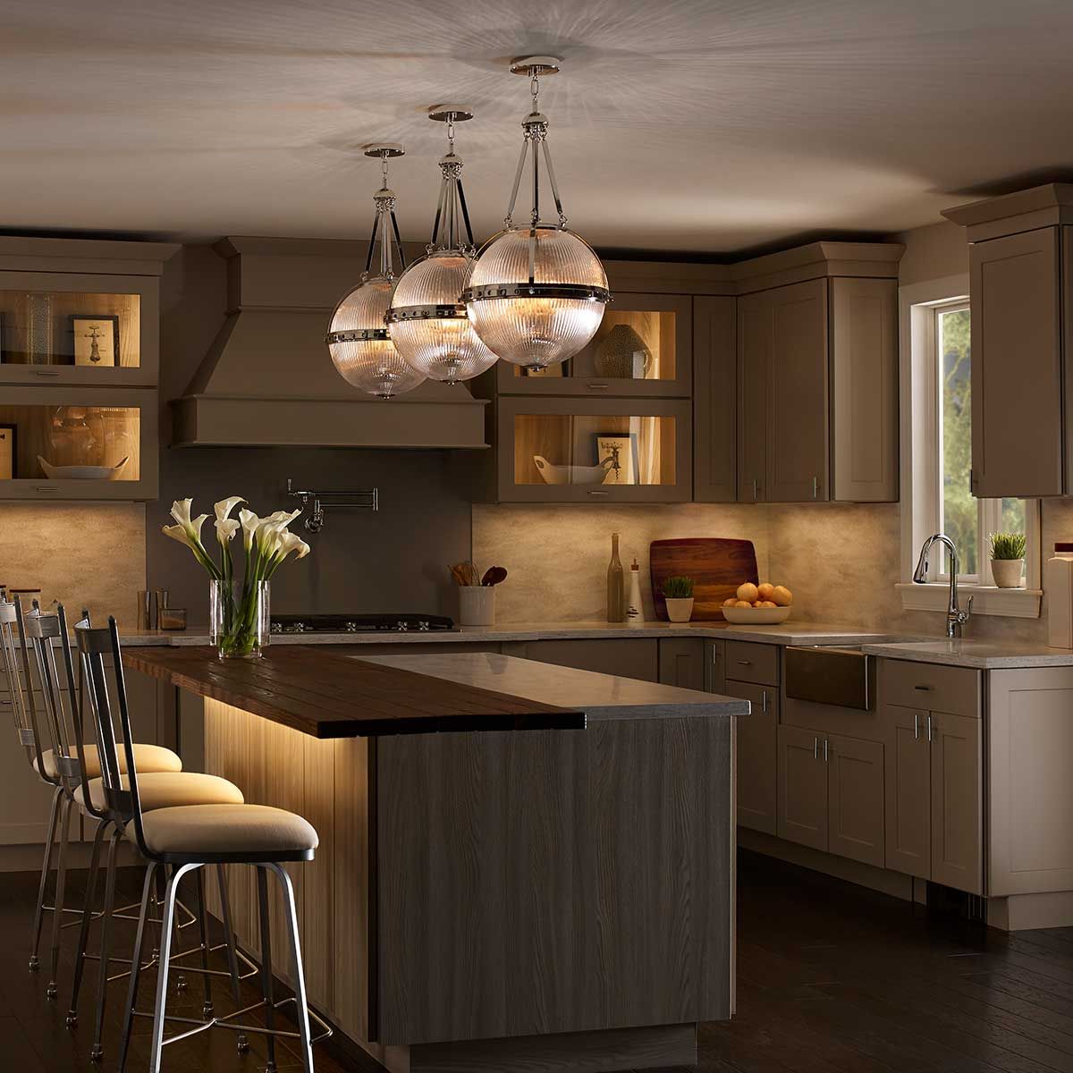 Muse Triple Pendant Light - Nickel