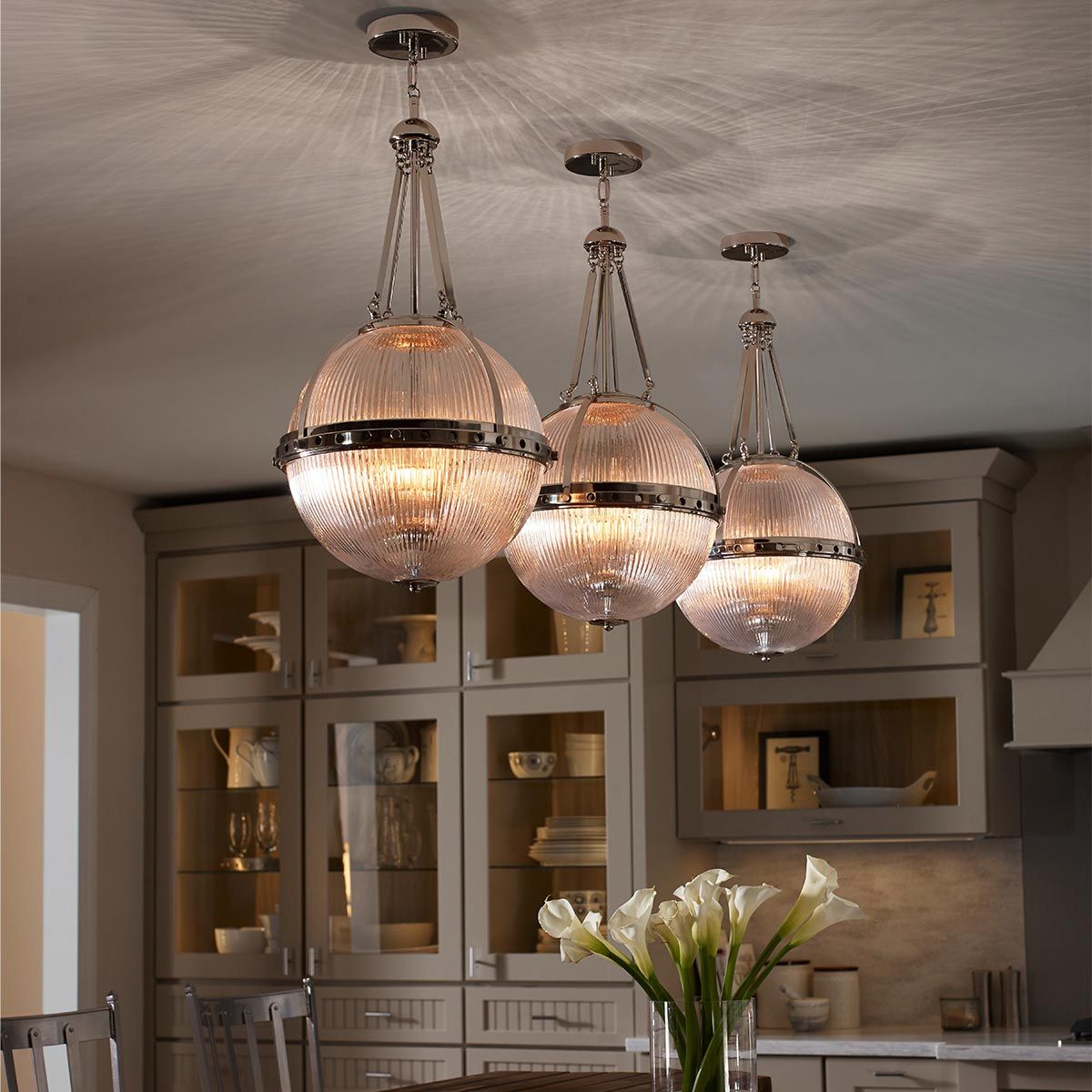 Muse Triple Pendant Light - Nickel