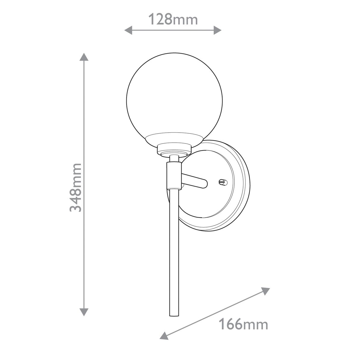 Macey Single Wall Light - Black & Gold