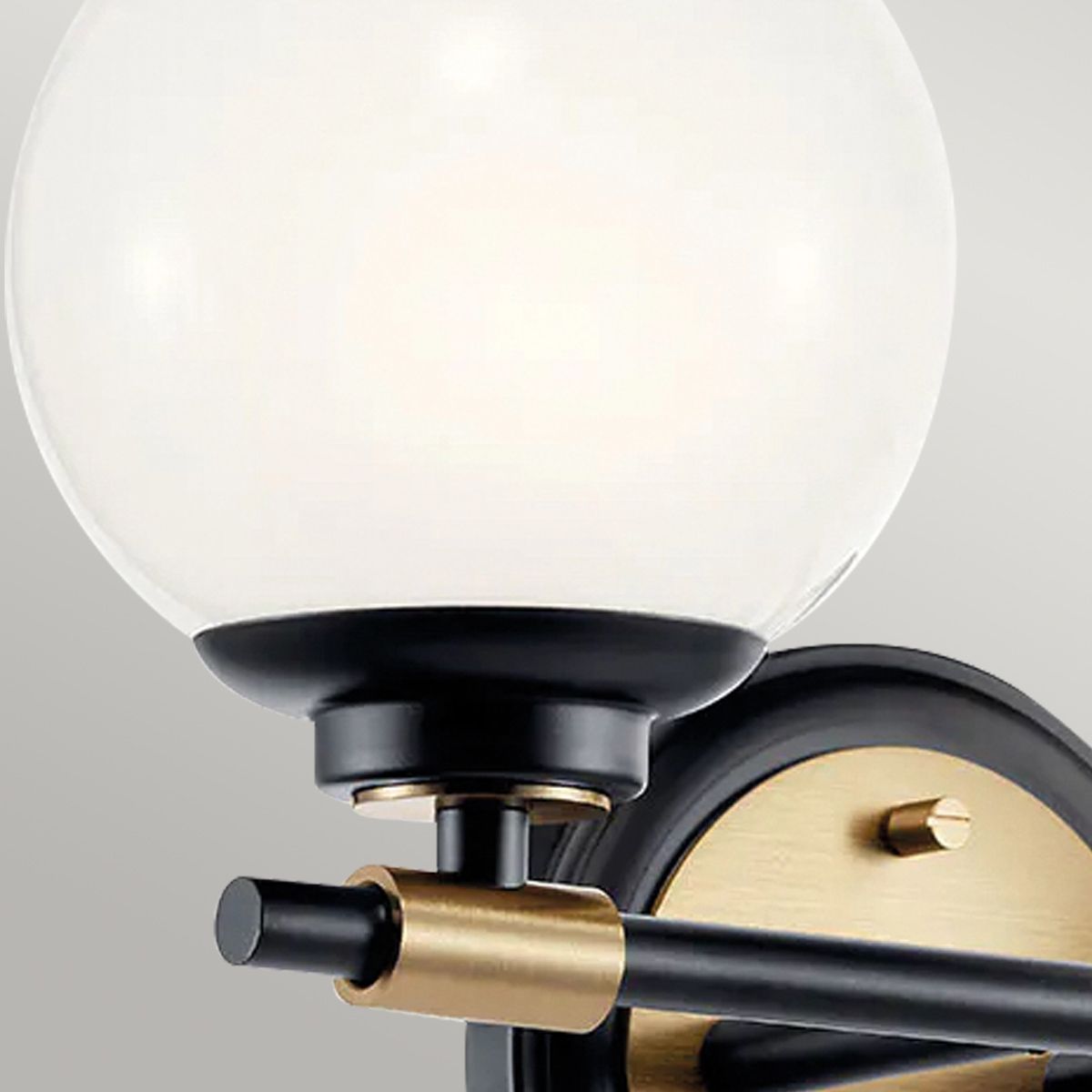 Macey Double Wall Light - Black & Gold