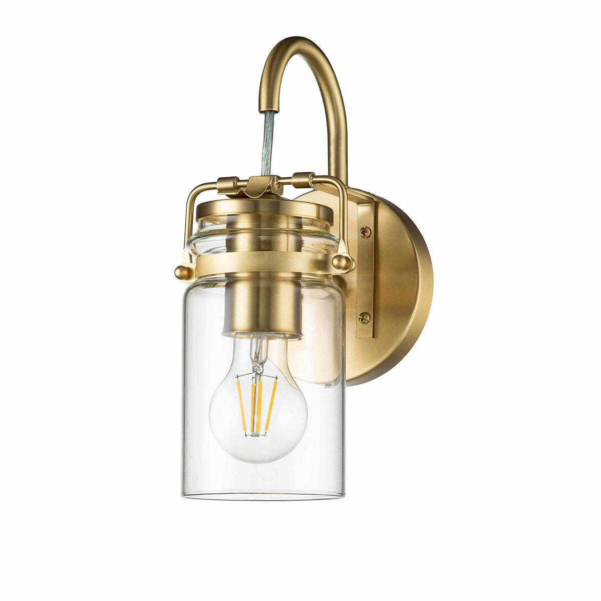 Walland Single Wall Light - Brass