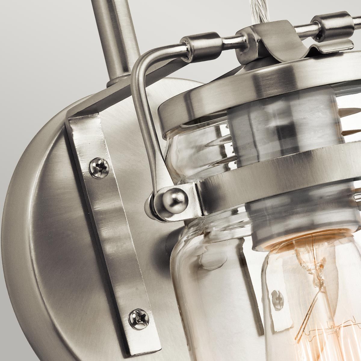 Walland Single Wall Light - Nickel