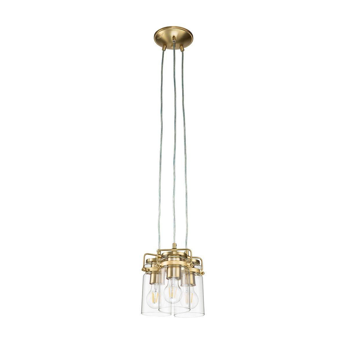 Walland Triple Pendant Light - Brass