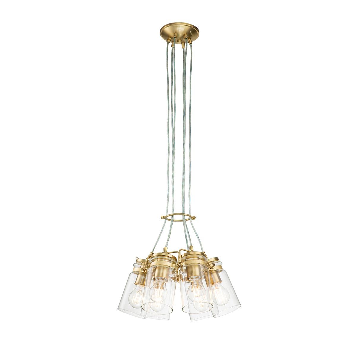 Walland 6 Light Pendant Light - Brass