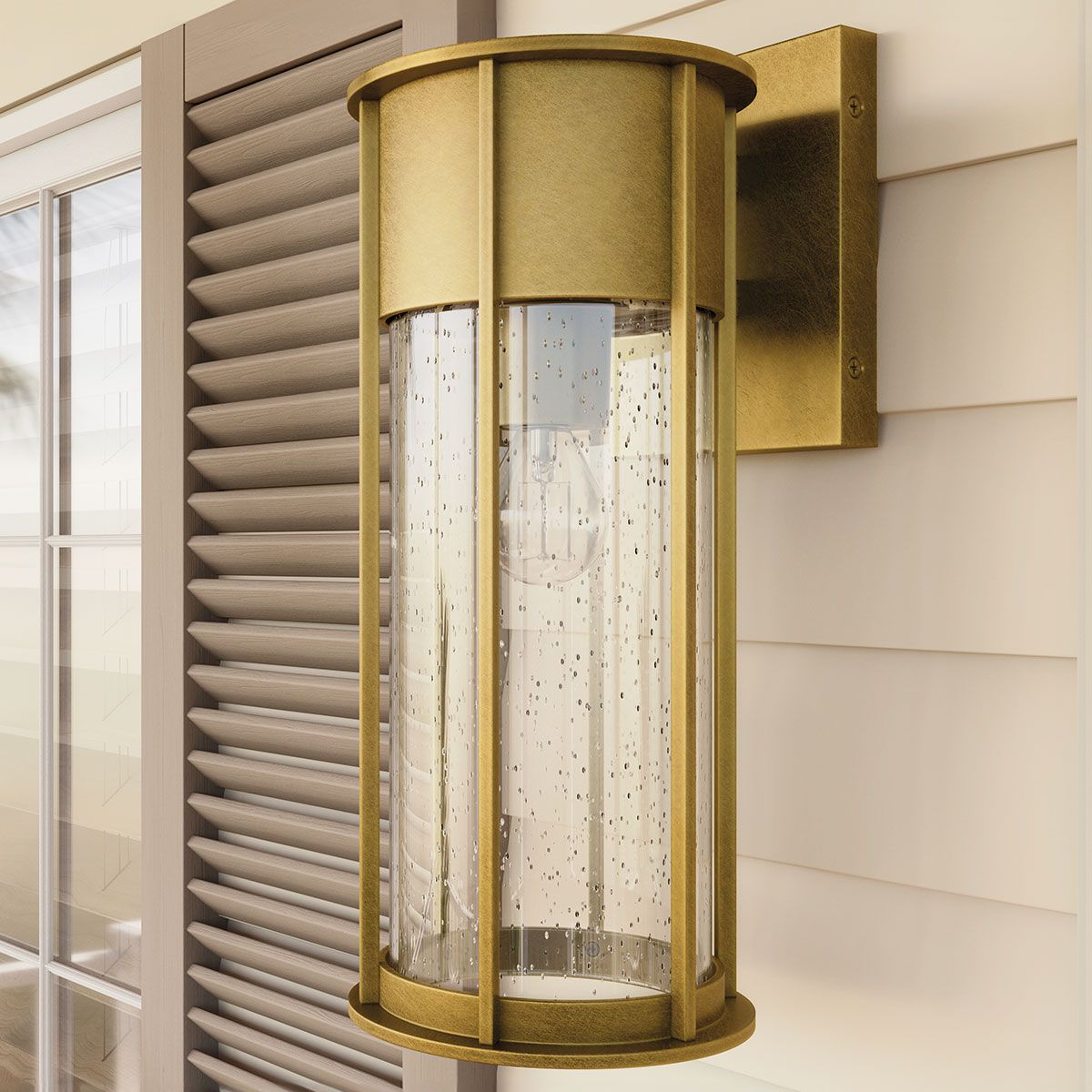 Oldfield Single Medium Wall Lantern - Brass