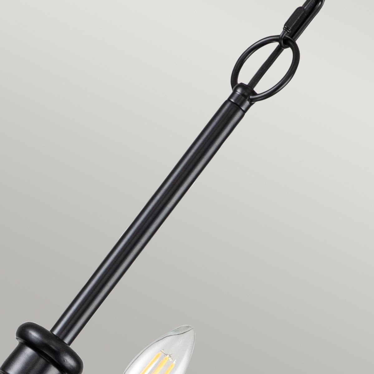 Downton  12 Light Chandelier - Black
